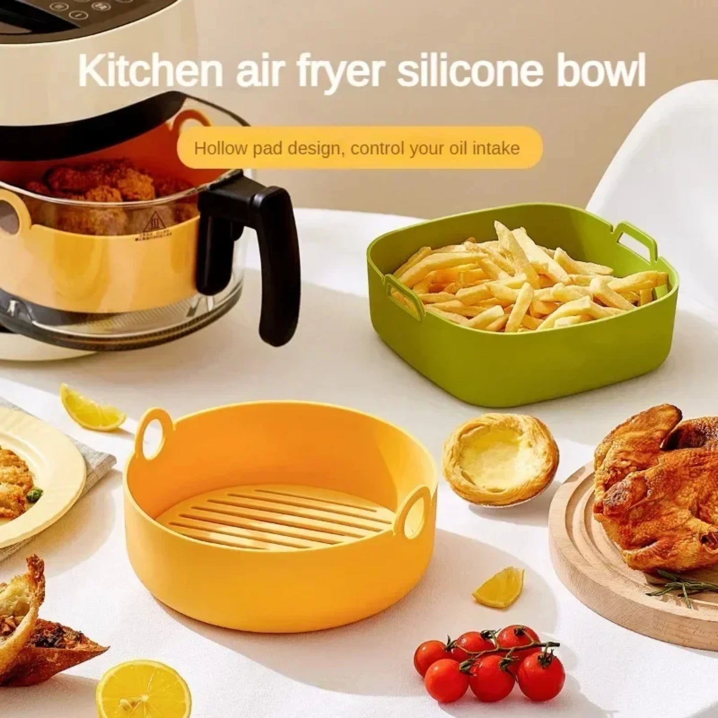 Non-stick Silicone Airfryer Tray For Hassle-free Cooking