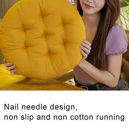 Round Non-Slip Soft Velvety Polyester Chair Cushion,