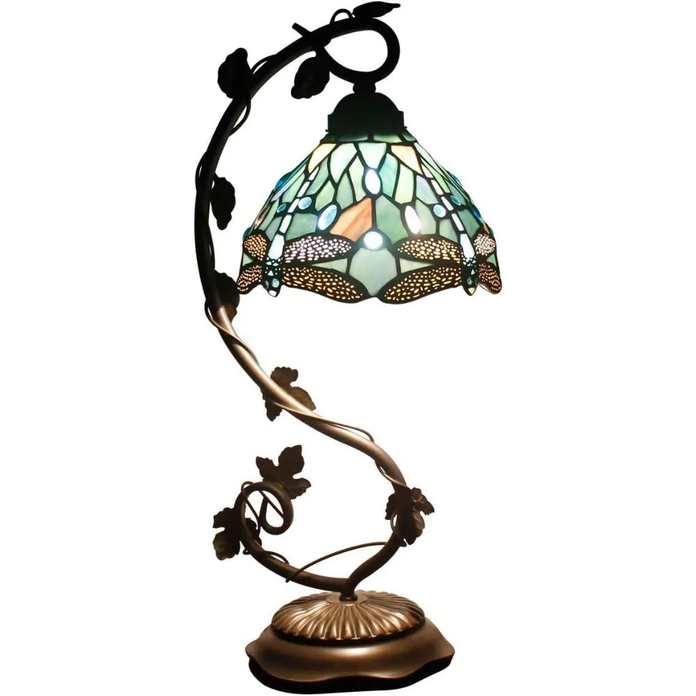 Tiffany Lamp Seablue Stained Glass Dragonfly Style